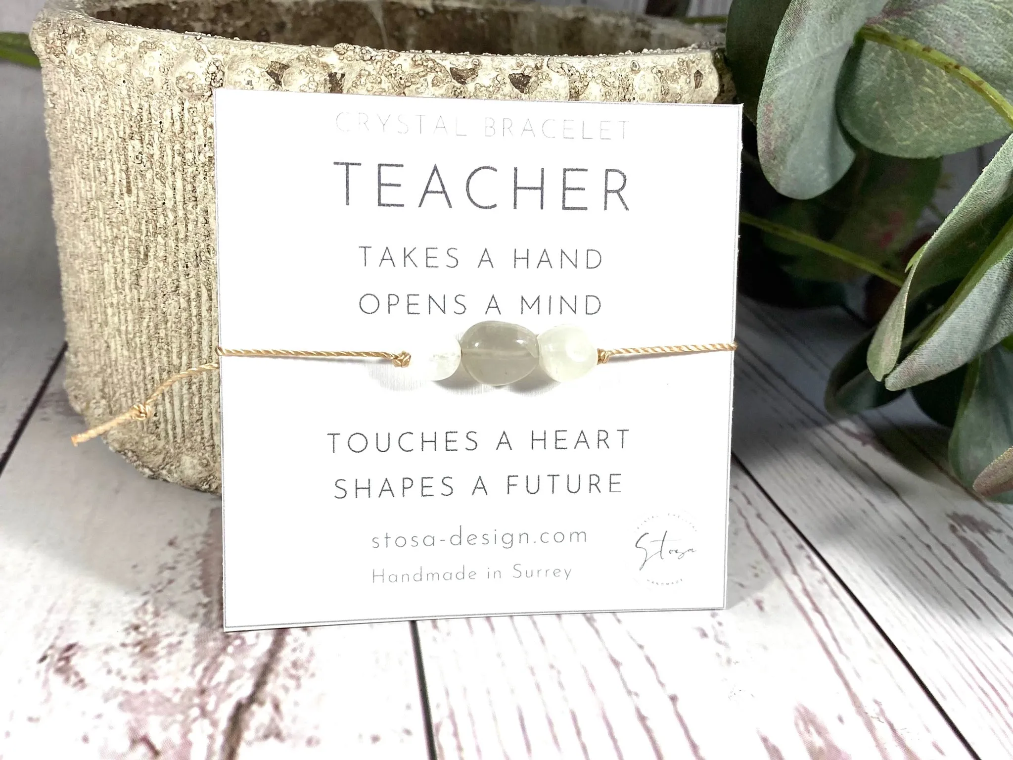 Teacher Gift Card - Crystal Bracelets