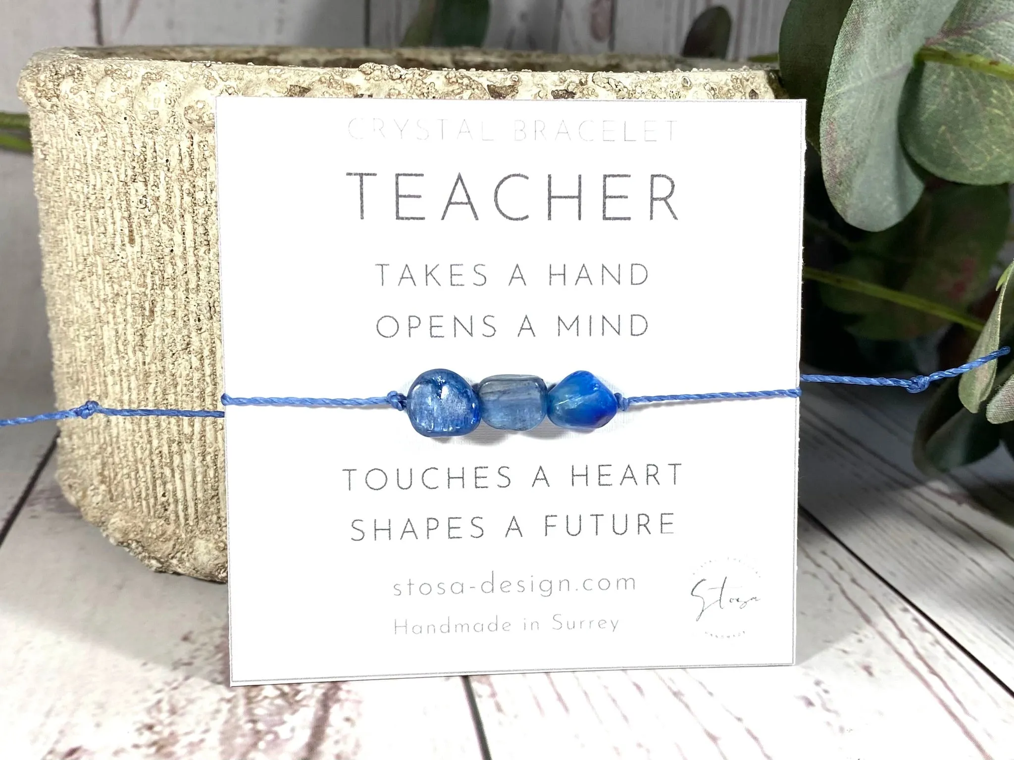 Teacher Gift Card - Crystal Bracelets