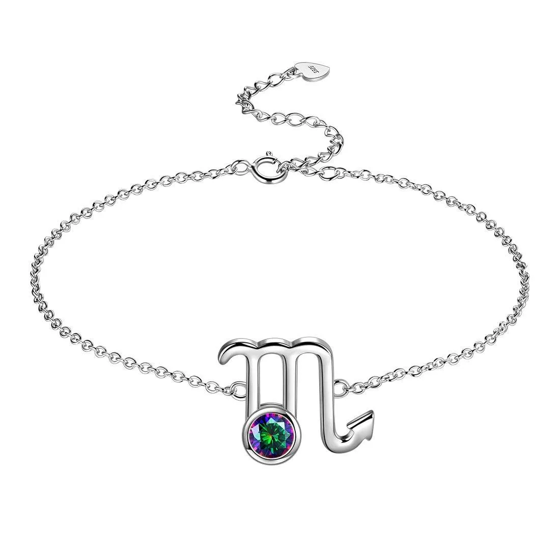 Tokyo Mart Scorpio Bracelet Women Girls Jewelry Birthday Gift Mystic Topaz Sterling Silver