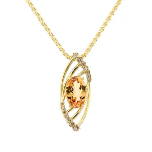 Topaz and Diamond Pendant