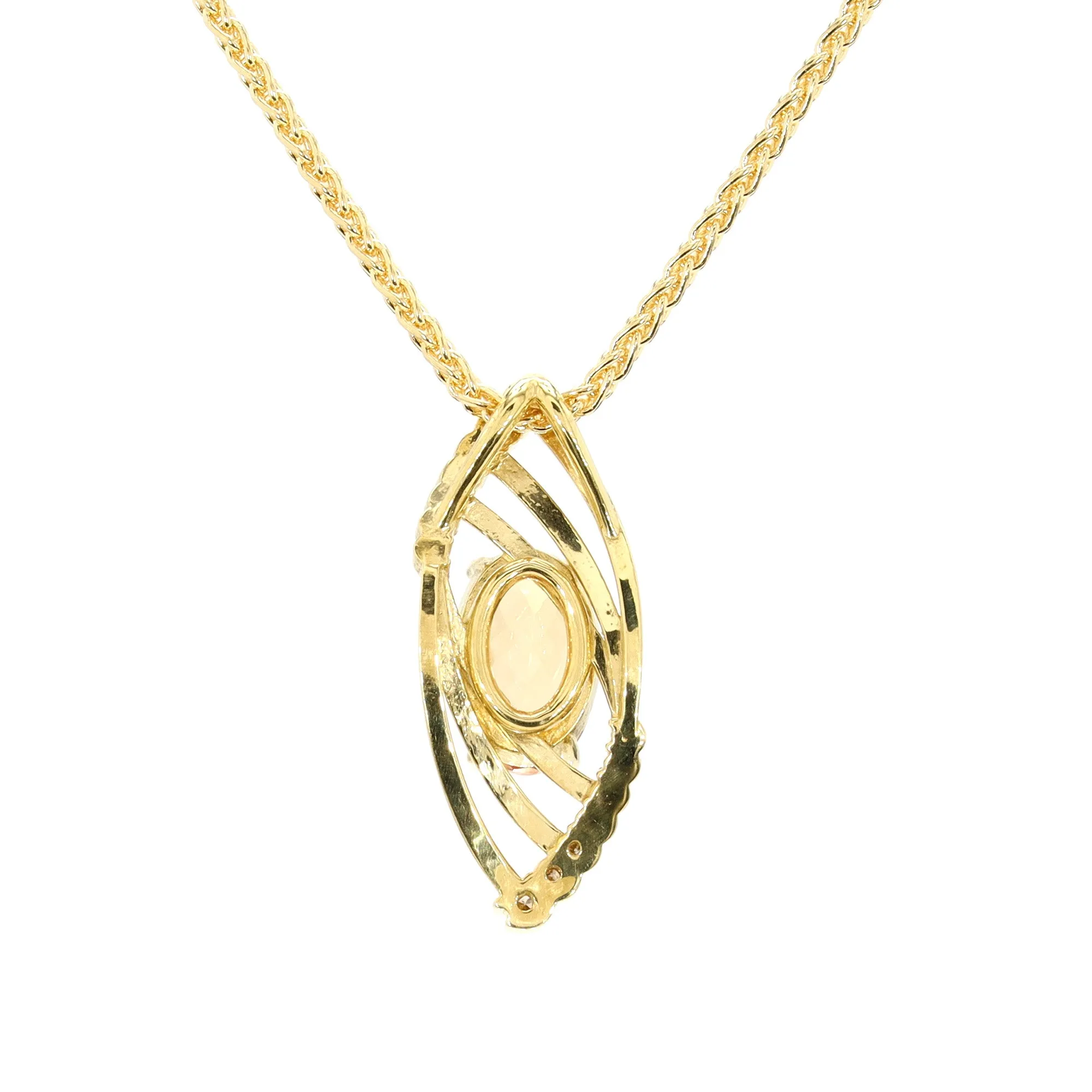 Topaz and Diamond Pendant
