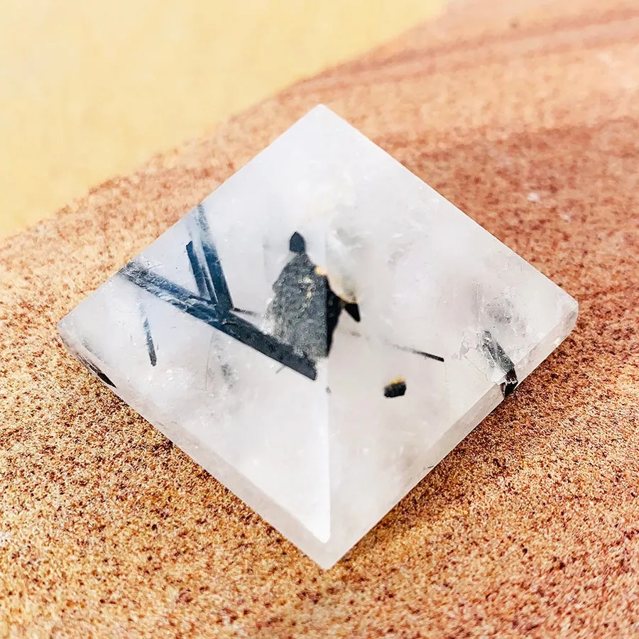 Tourmalated Quartz Pyramid - Small