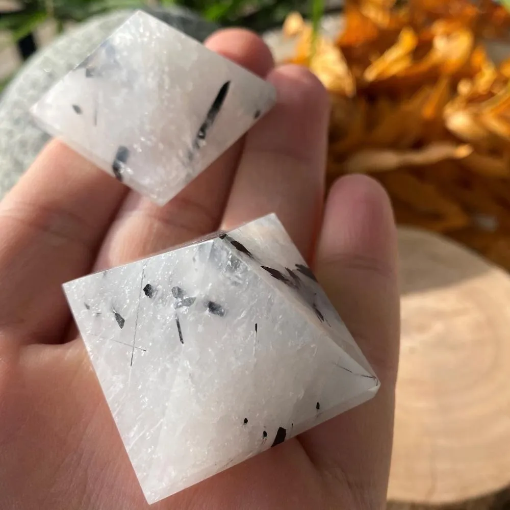 Tourmalated Quartz Pyramid - Small