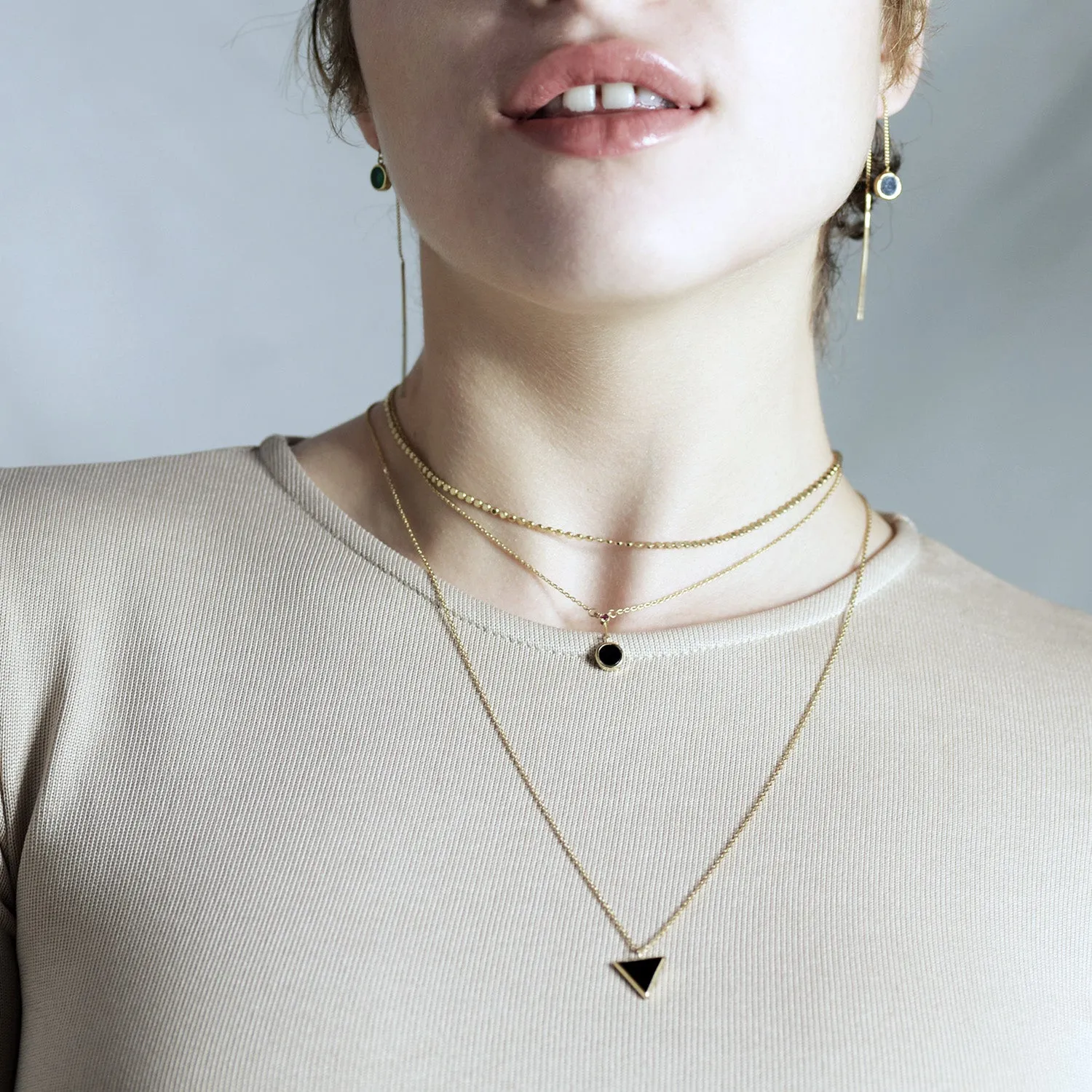Triangle city Necklace -Silver