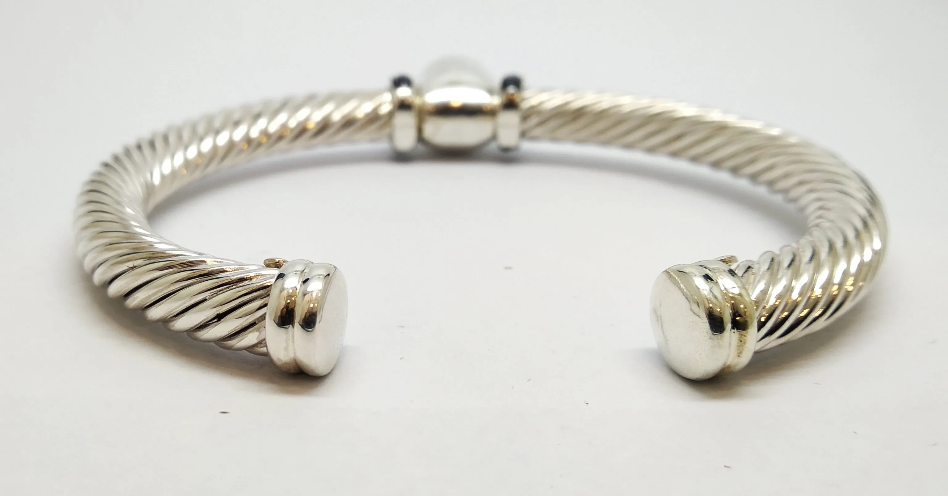 TWISTED ROPE WIRE BANGLE- BLACK  DIAMOND BNG-015
