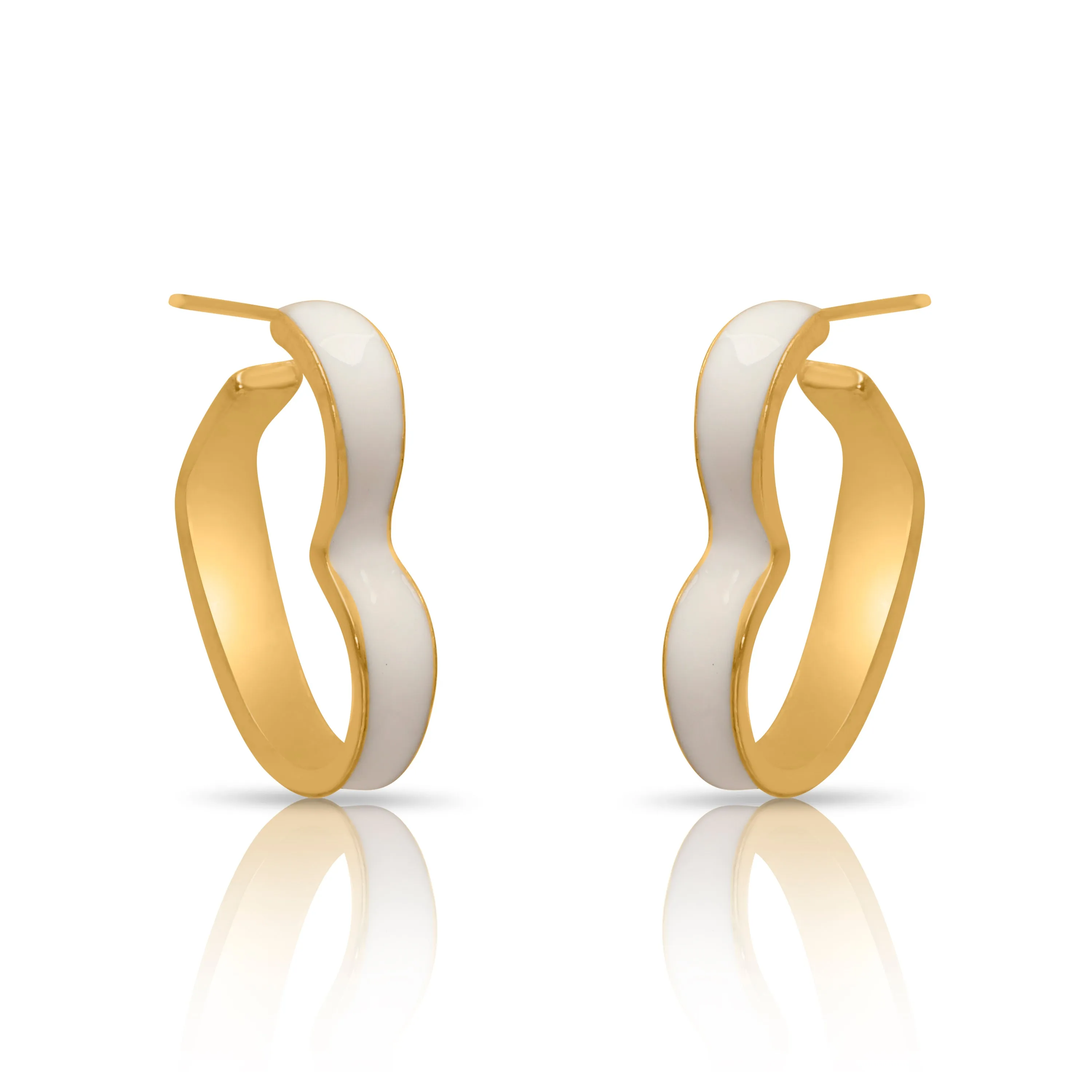 Wave Hoop Earrings Earrings